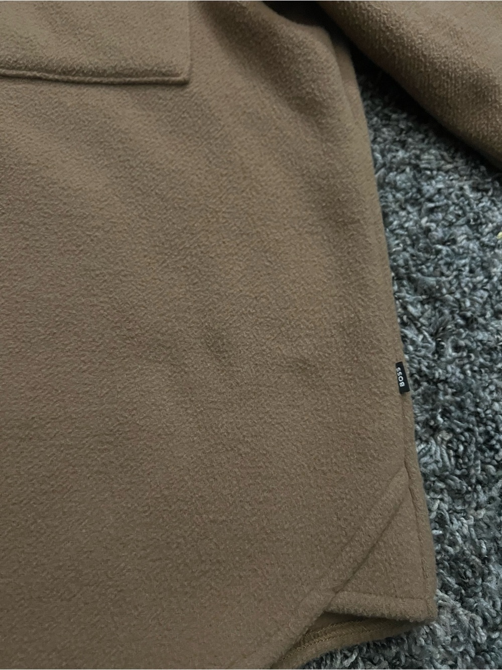 BOSS Men's Camel/Tan Wool Jacket with Chest Pockets - Picture 6 of 9
